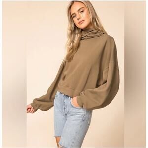 AGOLDE Balloon Sleeve Turtleneck Sweatshirt XS